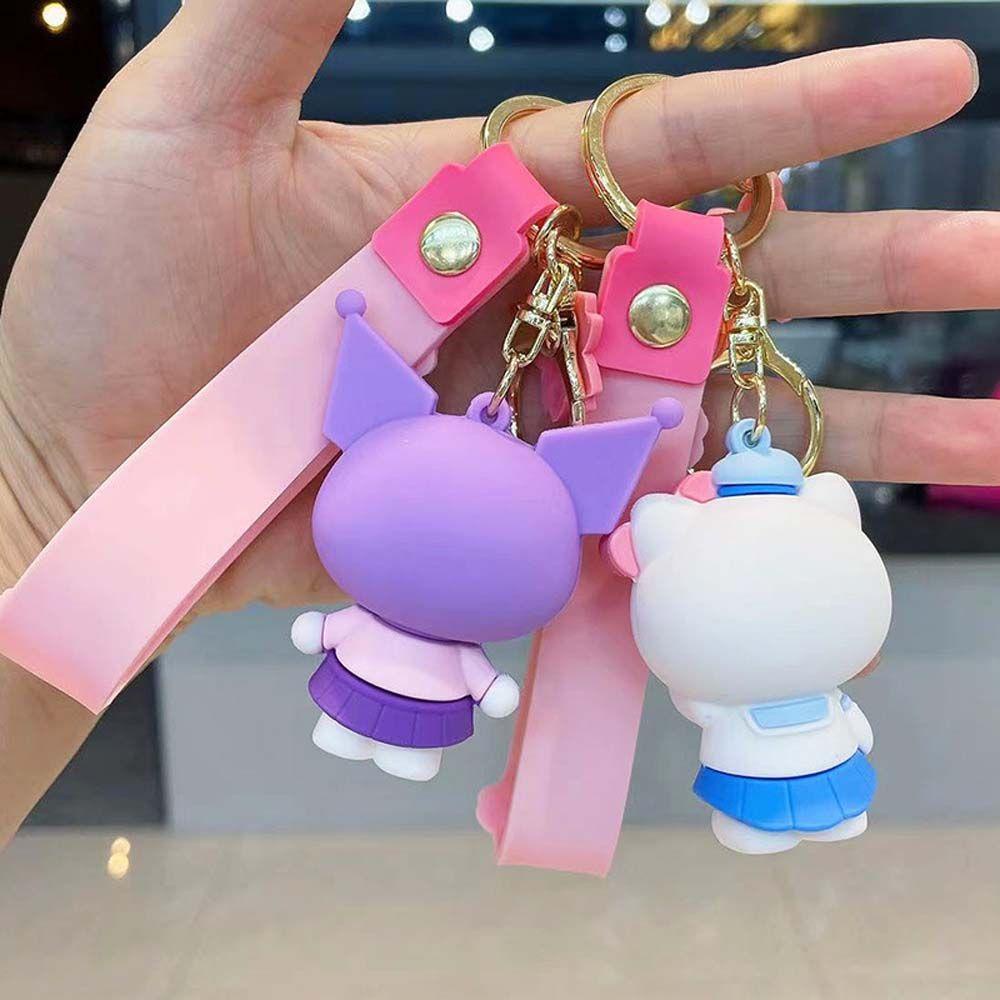 LANFY Móc Khóa Silicon Hình Búp Bê Hoạt Hình Kuromi Melody Dễ Thương