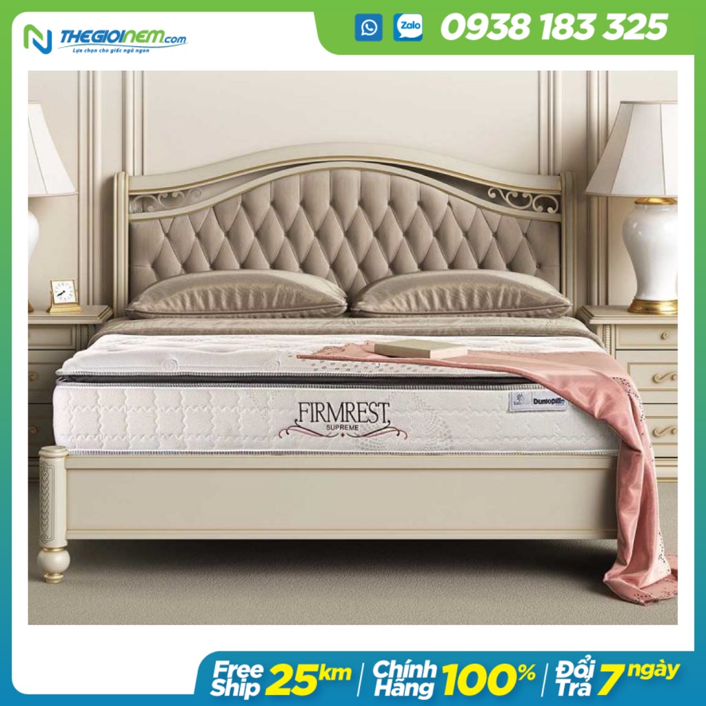 Đệm Dunlopillo Firmrest Supreme chăm sóc cột sống, kháng khuẩn