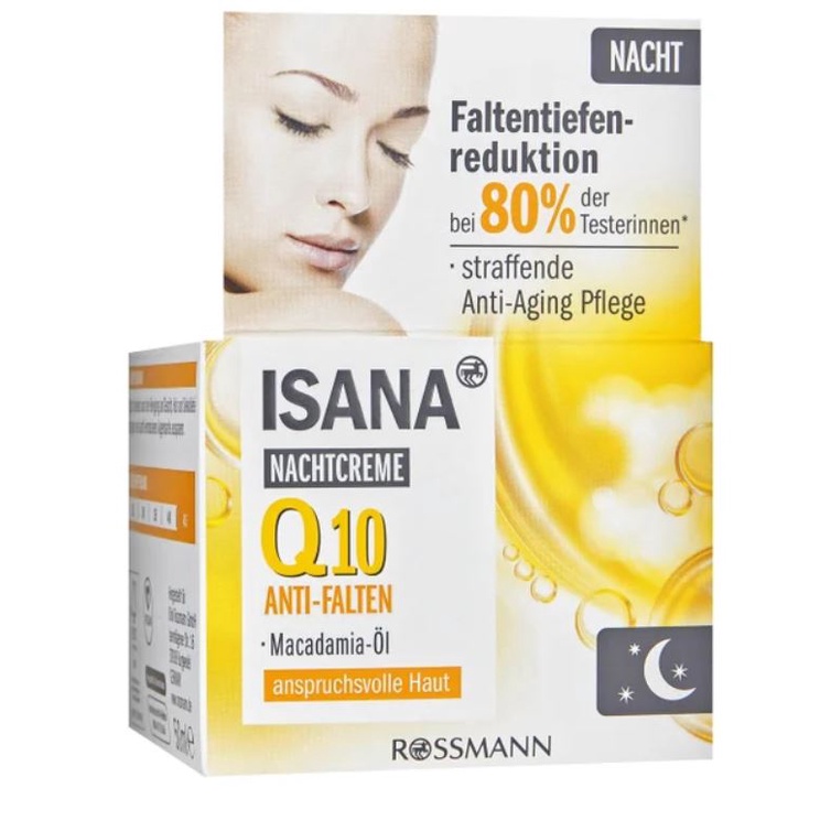 Kem dưỡng da Isana Q10 giảm nhăn chống lão hóa ngày và đêm 50ml - Hàng nội địa Đức