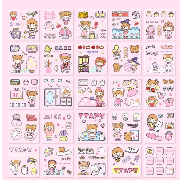 Miếng Dán Sticker Họa Tiết Hoạt Hình Trang Trí