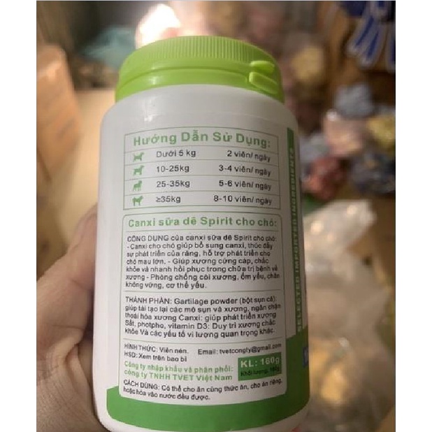 Viên SPIRIT bổ sung dinh dưỡng Canxi / Đẹp lông da / Vitamin cho chó - Viên dinh dưỡng cho cún cưng