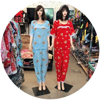 Đồ bộ lanh bigsize tay lỡ cho mẹ bầu và bỉm sữa (75-90kg)