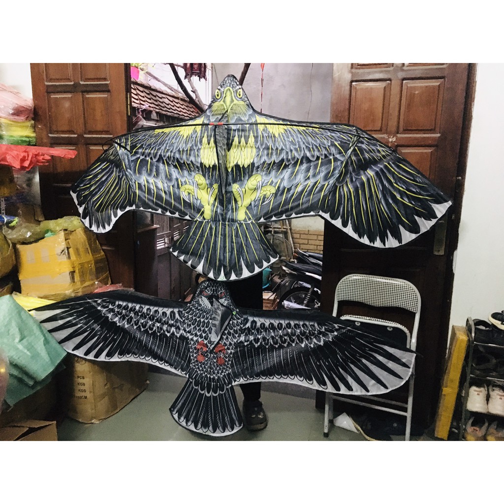 Diều chim ưng khổng lồ 2,4m làm bằng vải khung thanh carbon chắc chắn tặng kèm 50m dây dù