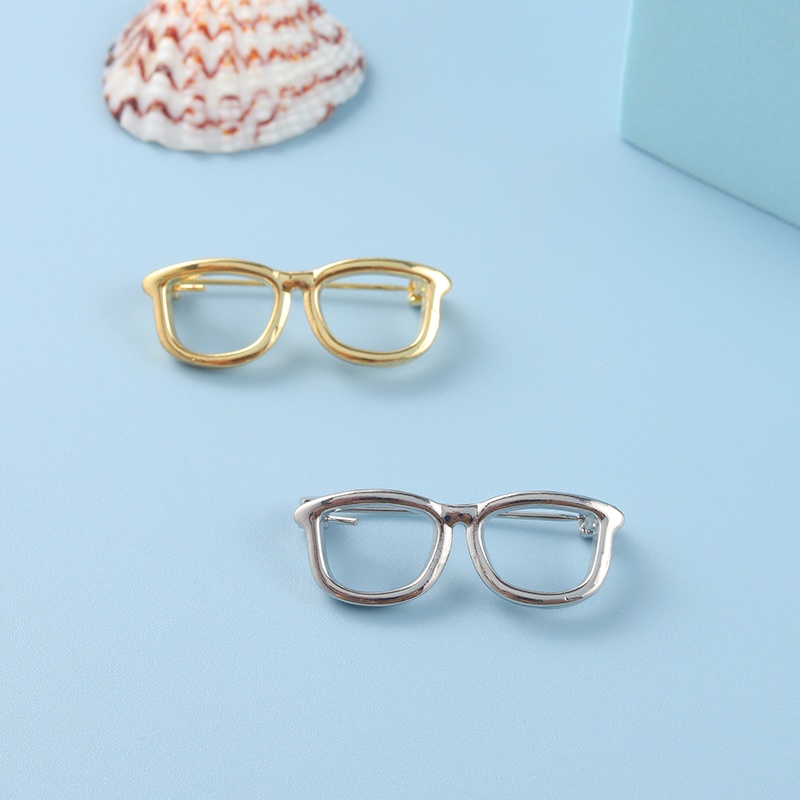 Ghim cài áo QIHE JEWELRY hình kính mắt tráng men độc đáo