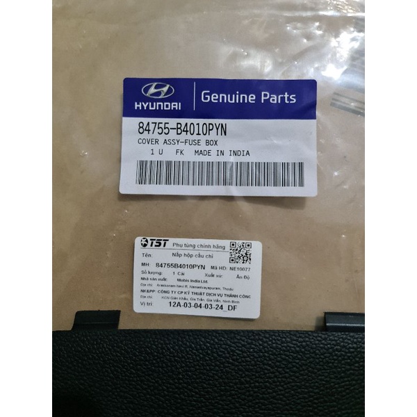 Nắp đậy hộp cầu trì trong xe i10 grand 84755B4010PYN