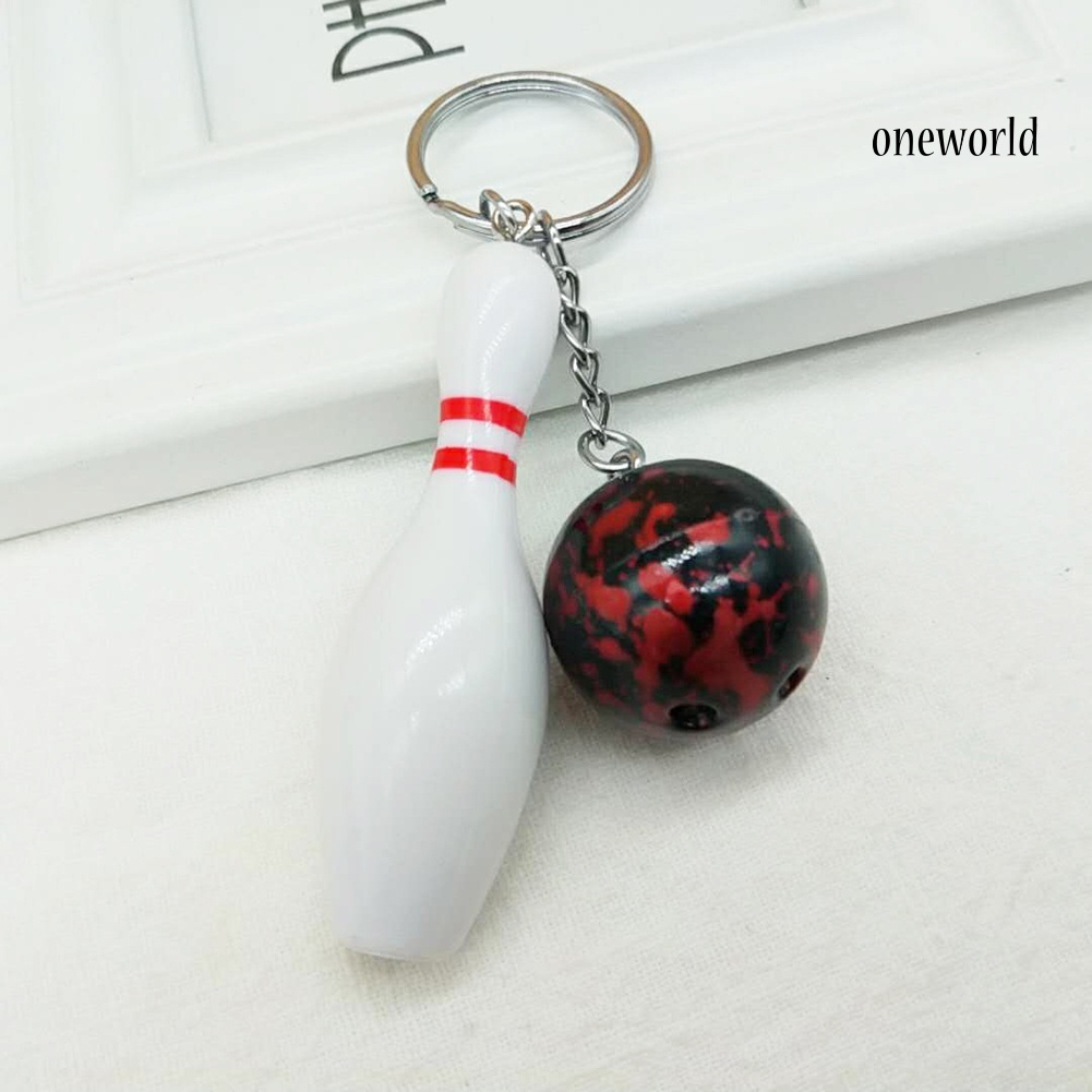 Móc Khóa Hình Quả Bóng Bowling Thời Trang Giá Đỡ