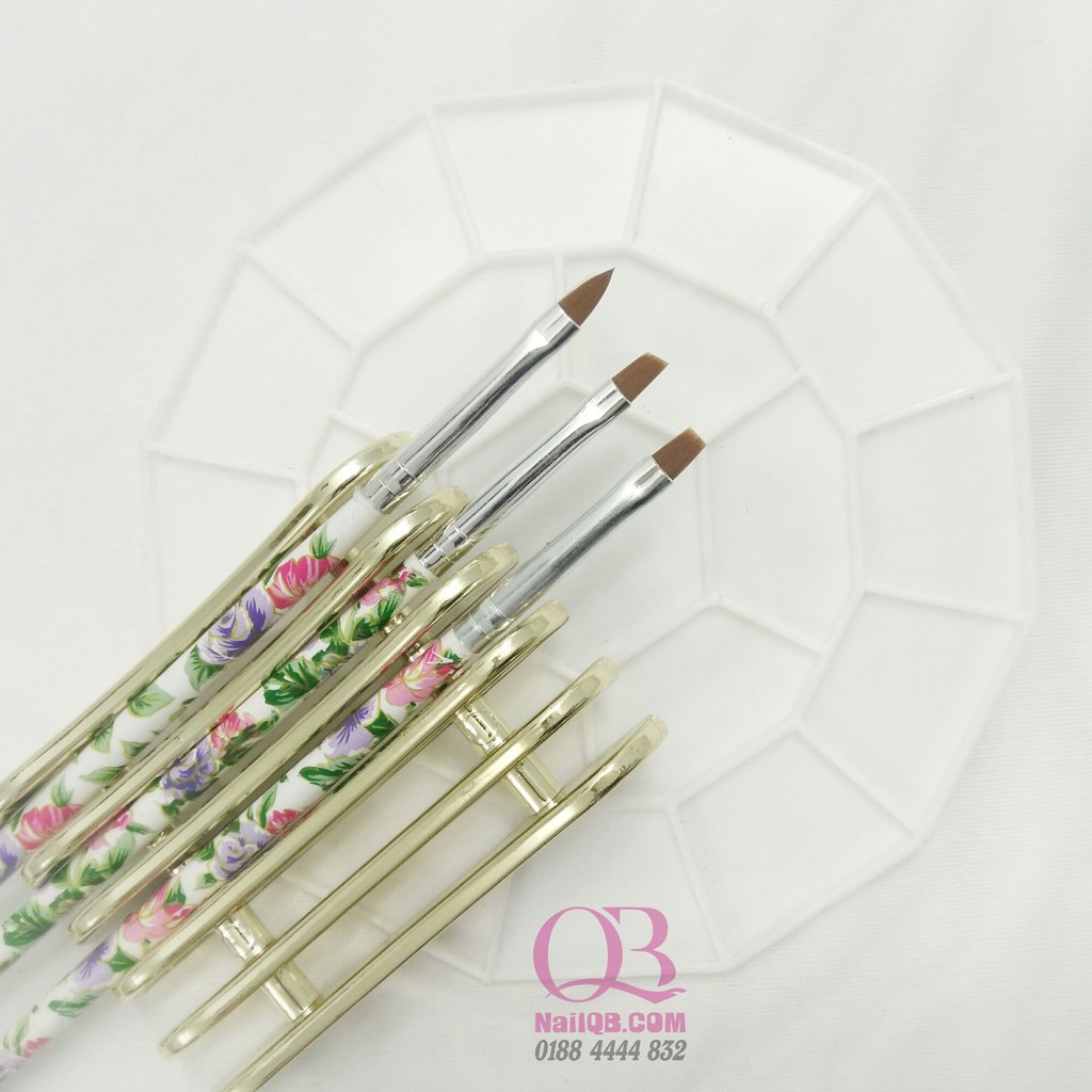 Cọ vẽ nail bộ 3 cây cán bông