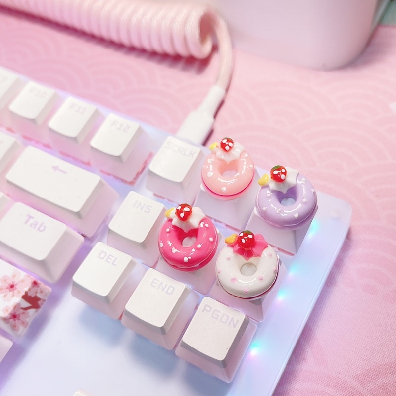 Keycap Donut Quà Tặng Đáng Yêu Nút Bàn Phím