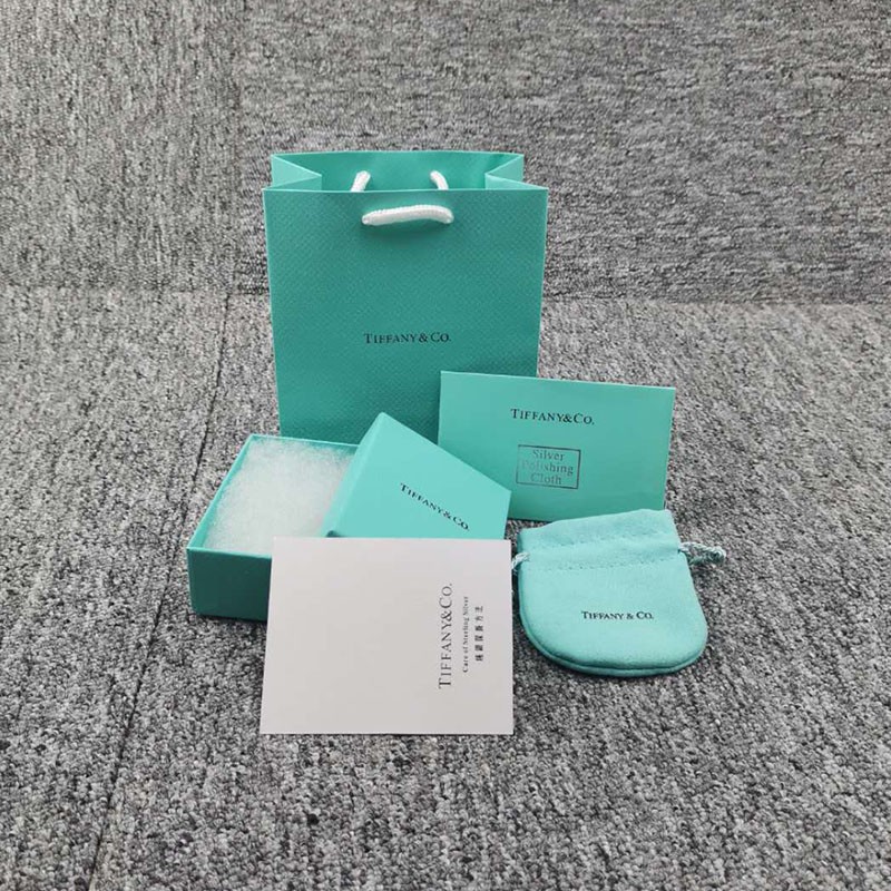 Tiffany Hộp Đựng Quà Tặng / Vòng Tay / Vòng cổ Bằng Giấy Màu Xanh Dương Tiffany