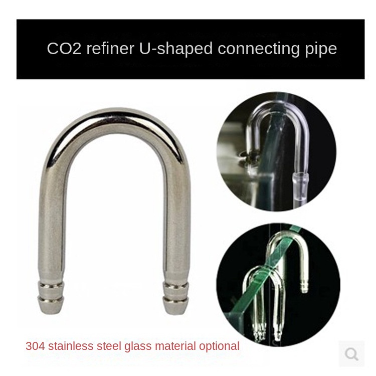 Ống Bơm Oxy CO2 Chữ U Bằng Thép Không Gỉ Cho Bể Cá