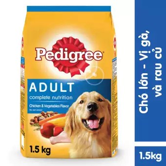 Thức ăn chó Pedigree vị gà &amp; rau củ dạng túi 1.5kg