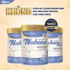 Sữa bột Nubone Step 1 và Plus+ loại 750g nhập khẩu nguyên lon từ Hàn Quốc