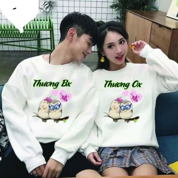 Áo đôi -áo cặp- áo nỉ đôi giá đã gồm 2 áo in thương ông xã bà xã