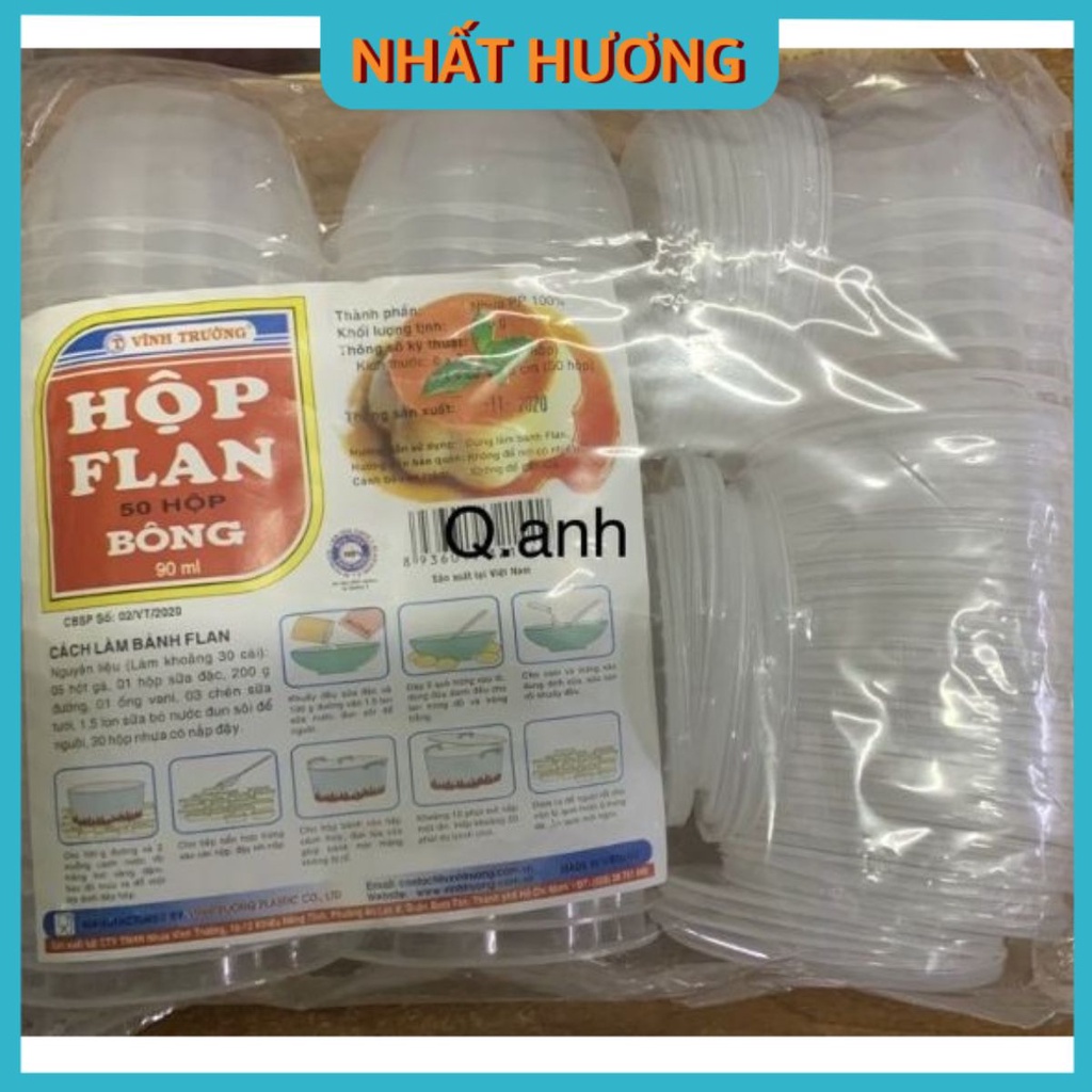 Hộp Flan Bông 50 Cái