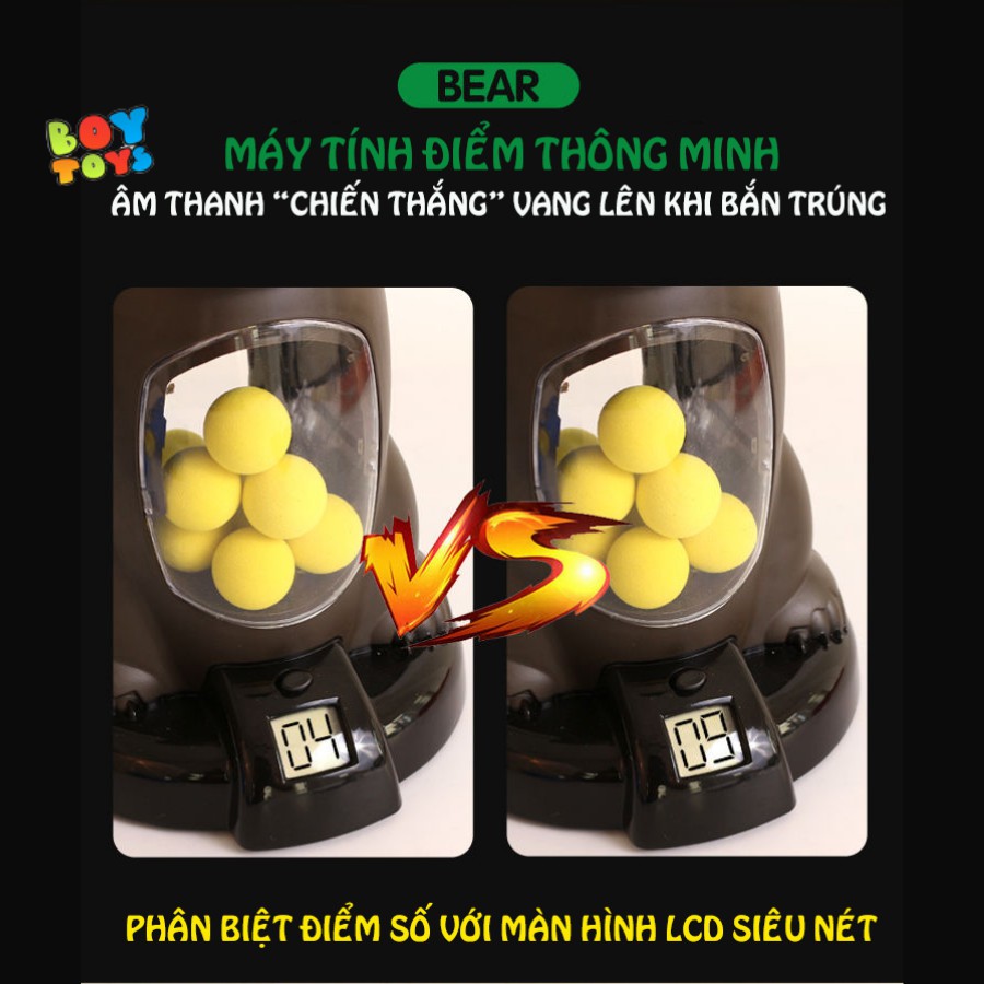 Đồ chơi bắn bóng bông cá sấu, vịt Hunting Duck, gấu Hungry Bear tinh nghịch cho bé