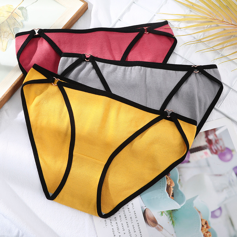 Quần lót LEVAO bằng cotton graphene màu đơn sắc eo thấp chống vi khuẩn cho nữ