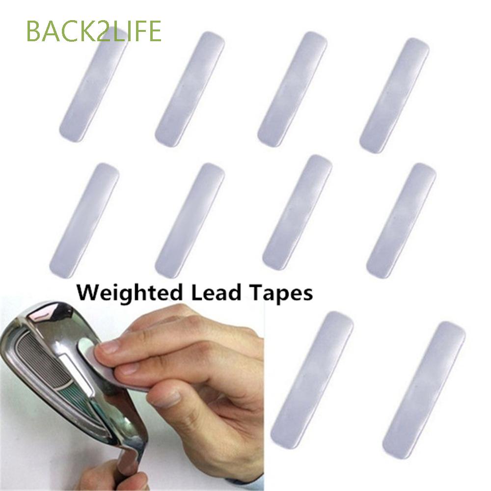 BACK2LIFE 10Pcs/bag Lead Tape Metal Weighted Swing Weight Iron Putter Tennis Racket Weighting Golf Swing For Golf Clubs 3g/piece Tape Add/Multicolor