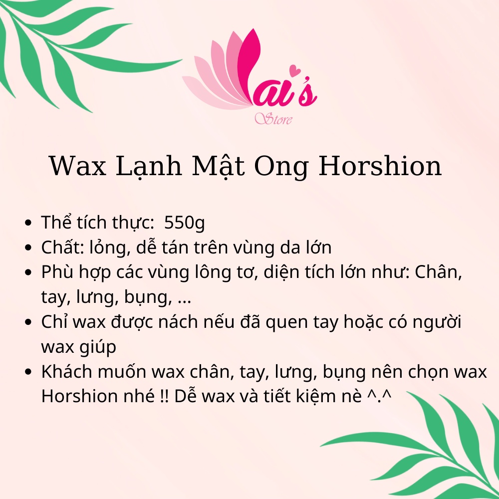 Gel wax Horshion tặng que gỗ