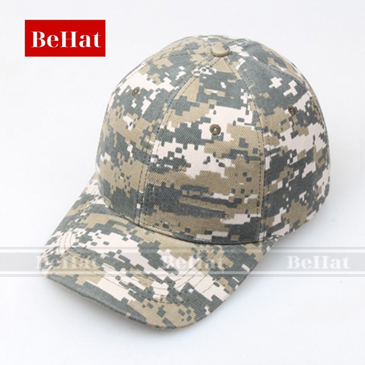 Nón Lính Mỹ ,Màu Camo, Form chuẩn, Chất Vải KaKi Thắm Hút Mồ Hôi