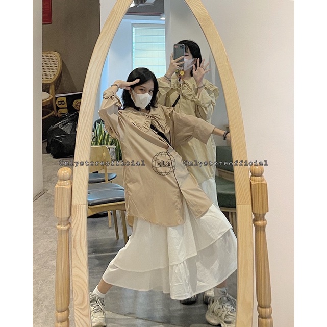 sơ mi kiểu 2 màu và chân váy 2 tầng(cần tư vấn nhắn shop,nhận hàng có vấn đề liên hệ shop trước khi đánh giá)
