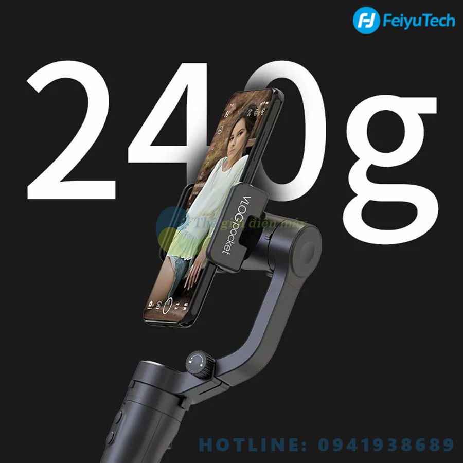 Tay cầm chống rung cho điện thoại Feiyu Tech Vlog Pocket - Bảo hành 12 tháng - Shop Thế giới điện máy | BigBuy360 - bigbuy360.vn