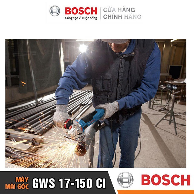 [CHÍNH HÃNG] Máy Mài Góc Bosch GWS 17-150 CI (150MM-1700W), Giá Đại Lý Cấp 1, Bảo Hành Tại Các TTBH Toàn Quố