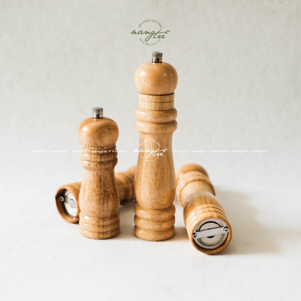 Cối xay tiêu bằng gỗ - Xay tiêu cầm tay - Wooden pepper mill