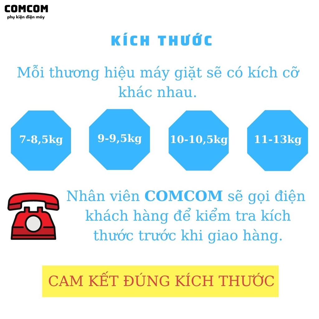 Áo máy giặt cửa ngang (cửa trước) vải dù cao cấp chống nắng- nước cực tốt, vỏ bọc máy giặt đủ kích thước từ  đến 12kg