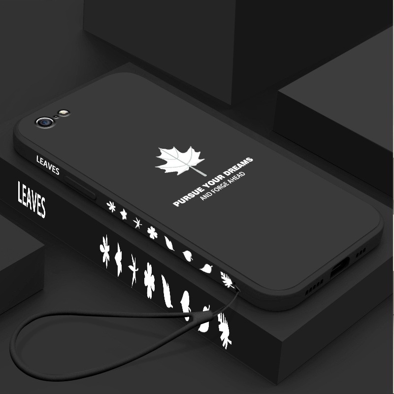 Ốp điện thoại in lá phong có dây đeo thích hợp cho IPHONE 13 12 11 PRO PRO MAX SE 2020 IPHONE X XS MAX 7 8 6 6S Plus