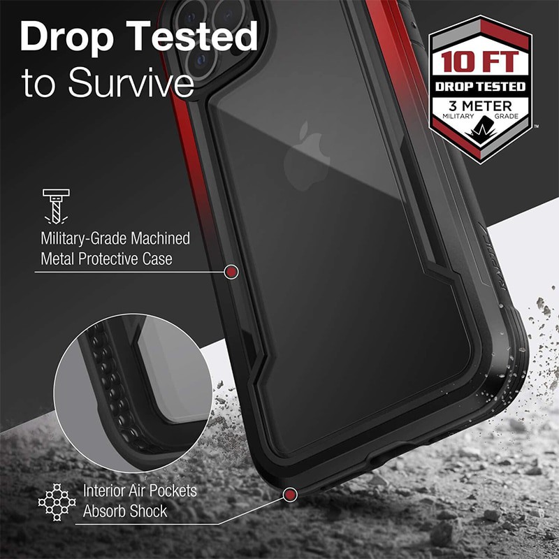 Ốp iPhone 12 Pro Max X-Doria Defense Shield Chống Sốc 3M Tiêu Chuẩn Quân Đội