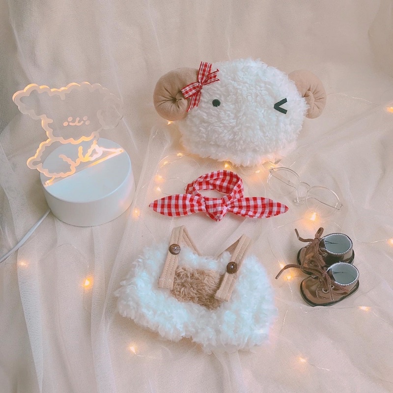 Set Cừu Bông cho búp bê 10cm-15cm-20cm-40cm