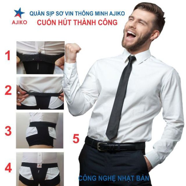 Quần Sịp Sơ Vin Thông Minh cao cấp AJIKO, Giữ áo luôn chuẩn form đóng thùng đẹp Cuốn Hút, Độc Đáo.