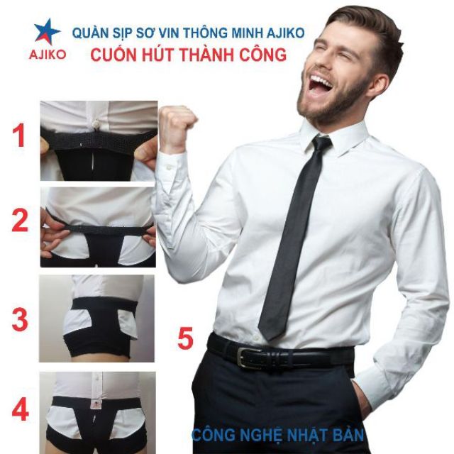 [ SƠ VIN ĐẸP 24H ] Quần Sịp Sơ Vin Thông Minh cao cấp AJIKO, Giữ áo luôn chuẩn form đóng thùng đẹp Cuốn Hút, Độc Đáo.