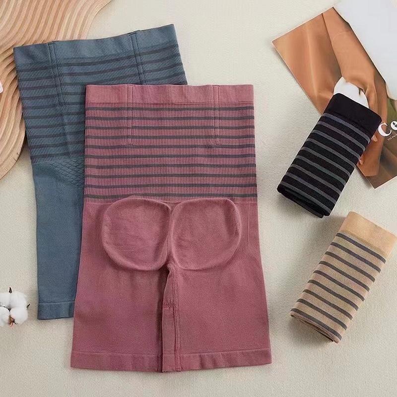 Quần Short Lưng Cao Định Hình Eo Không Đường May Co Giãn Thoáng Khí Cỡ Lớn Thời Trang Cho Nữ