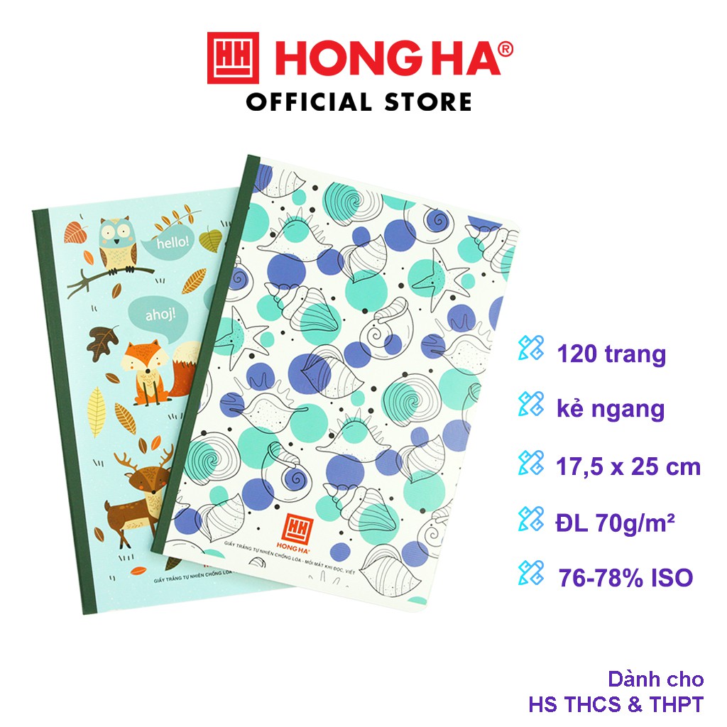 Vở Kẻ Ngang 120 trang Hồng Hà Study Pattern (1422)