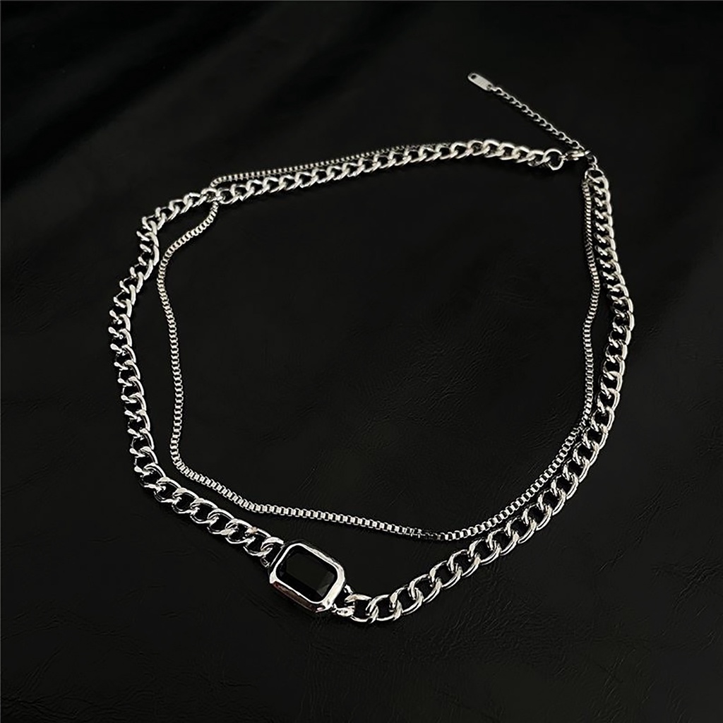 Dây chuyền Nam Bạc Unisex Cuban Hiphop Đẹp Cá Tính Ngầu Thời Trang Nam Basic Lucifer Store Vòng Cổ Titan - Tổng Hợp 3