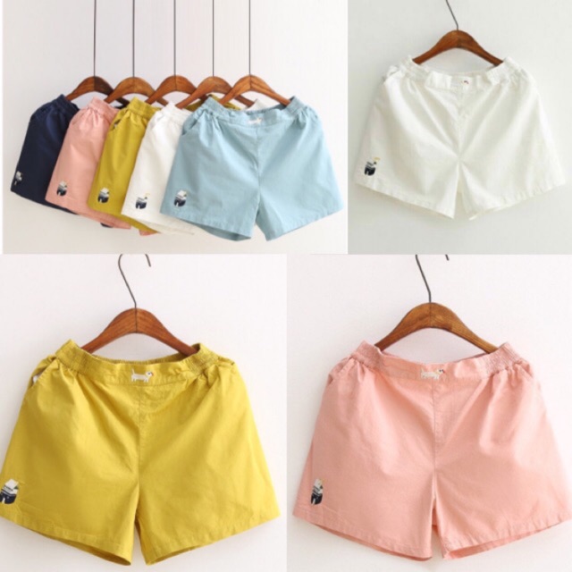 Quần Short Kaki Nữ Lưng Thun (Có Hình Thật)