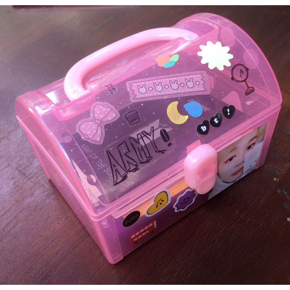 1 Hộp Nhựa Đựng Trang Sức Hình Chữ Nhật 11.8x10x8.5cm