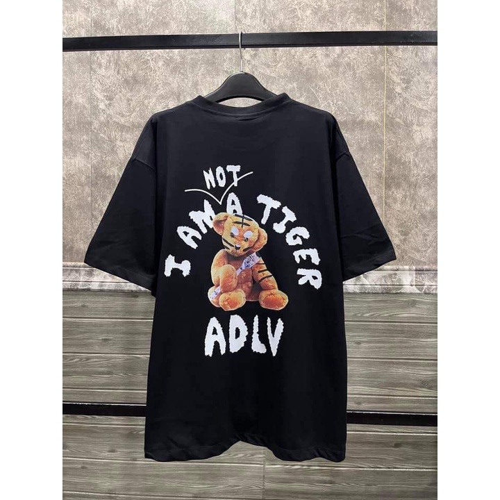 Áo Thun Tay Lỡ Nam Nữ ADLV Tiger Màu Đen Unisex Áo Phông Form Rộng