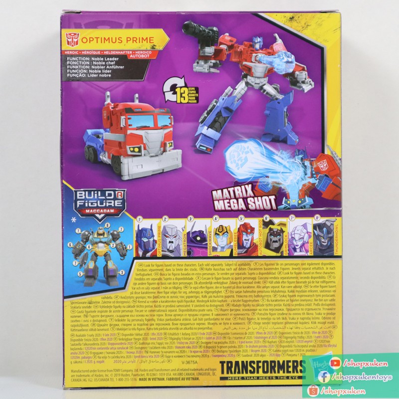 Robot Biến Hình Optimus Prime Transformers Bumblebee Cyberverse Adventures Deluxe Class - Mô hình Optimus Prime