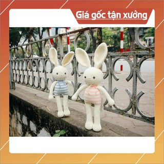 [Chinh Hang] [Xả Hàng] Cặp thỏ kẻ – Toys made by The Bunny