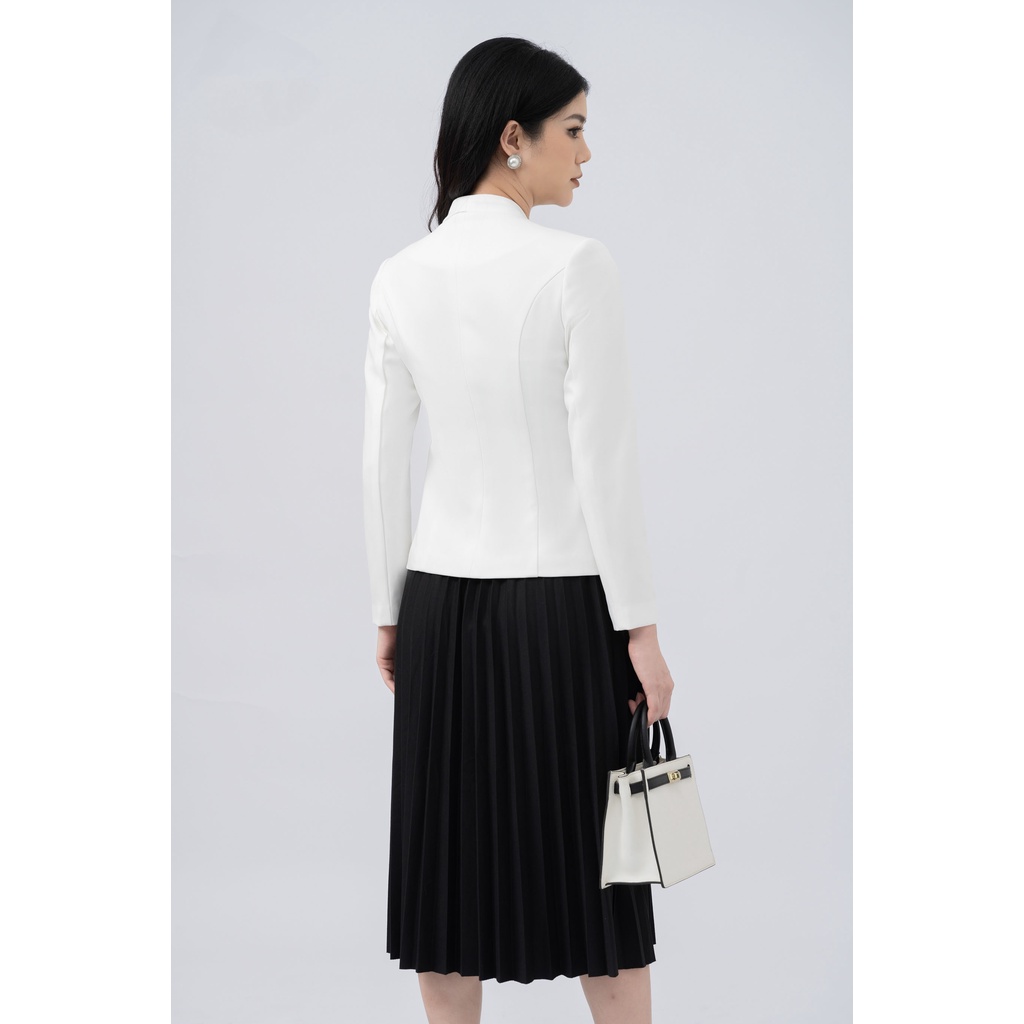 Áo vest nữ Fiona, Áo vest công sở tà bong đính cài trang trí F651449
