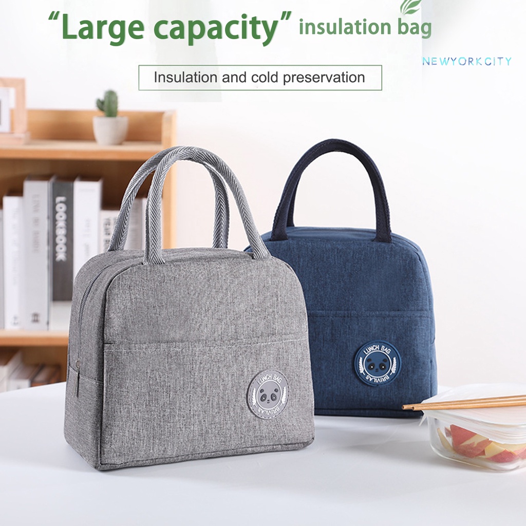 Túi Giữ Nhiệt Đựng Hộp Cơm Trưa Bằng Vải Oxford Có Tay Cầm Chống Rò Rỉ
