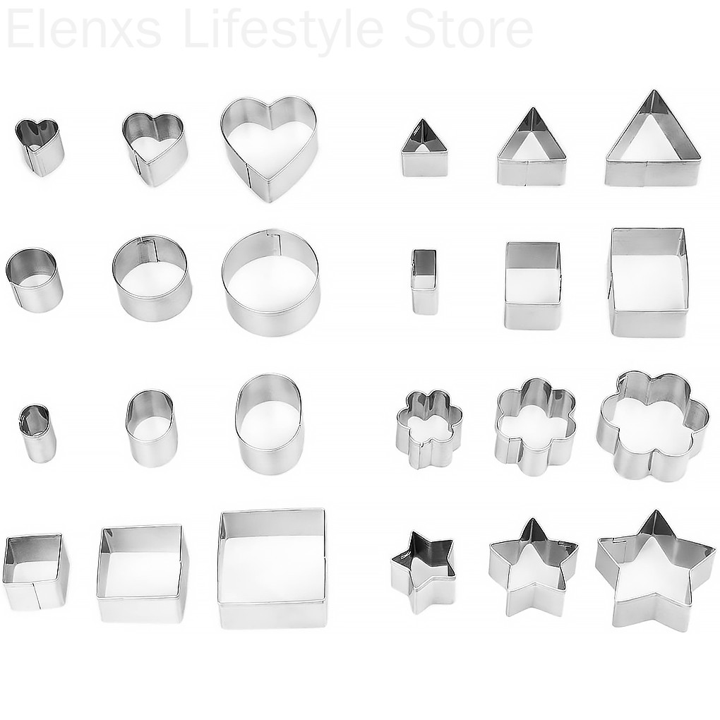 Bộ 24 Khuôn Cắt Bánh Quy Bằng Thép Không Gỉ