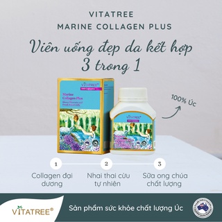 Viên Uống Trắng Sáng Da VITATREE ÚC Marine Collagen Plus - 100 Viên