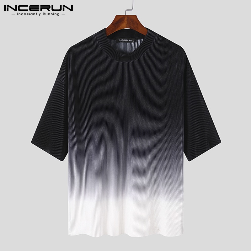 Áo Thun Nam Ngắn Tay Dáng Rộng Màu Gradient