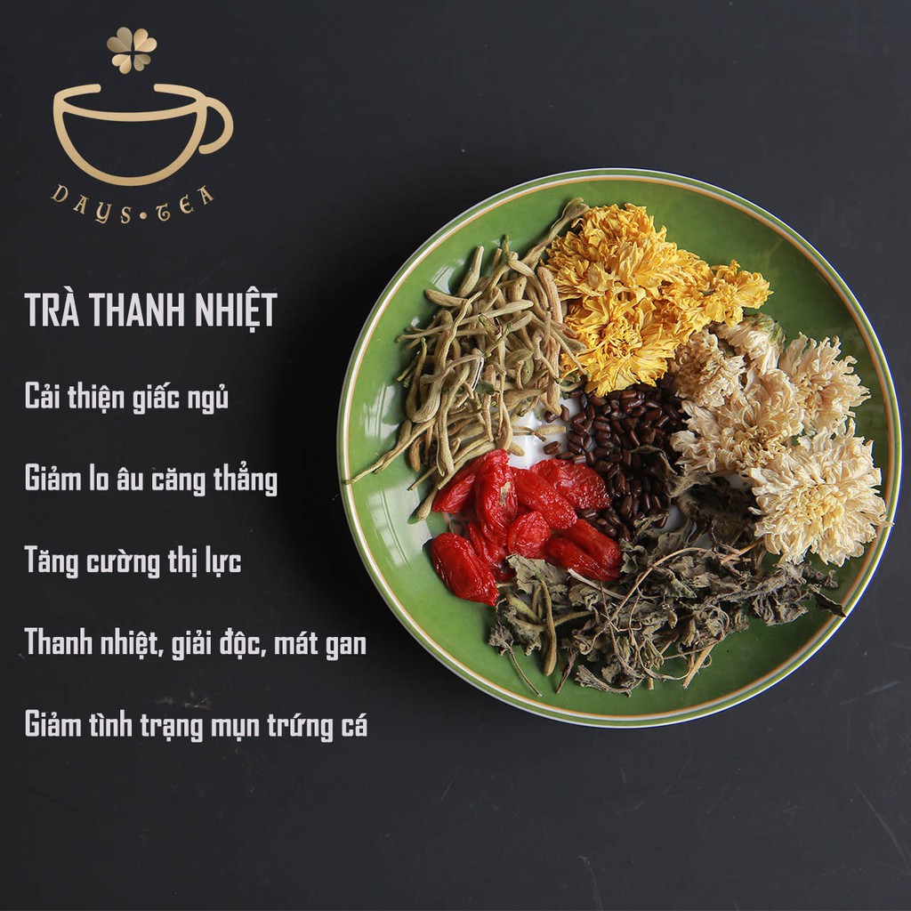 TRÀ THANH NHIỆT [20 GÓI] -  GIẢI ĐỘC, MÁT GAN, GIẢM STRESS, GIẢM MỤN TRỨNG CÁ, CẢI THIỆN THỊ LỰC | BigBuy360 - bigbuy360.vn