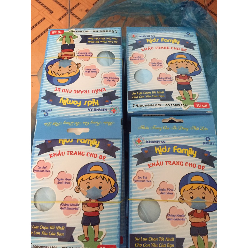 Khẩu trang em bé khánh an kháng khuẩn thiết kế 4D ôm trọn khuôn mặt -Nsafe