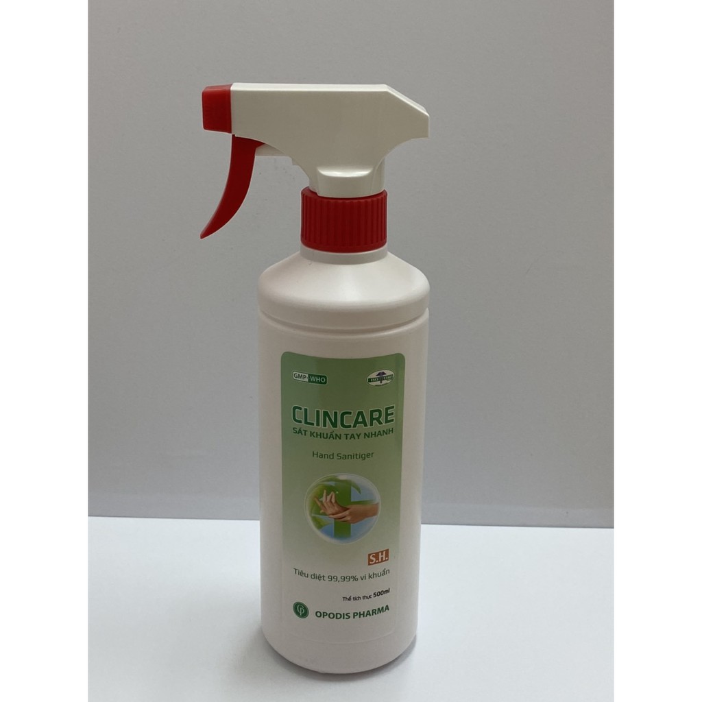 Xịt Sát Khuẩn Tay Nhanh Khô Và Bề Mặt Vật Dụng CLINCARE SH 500ml | BigBuy360 - bigbuy360.vn