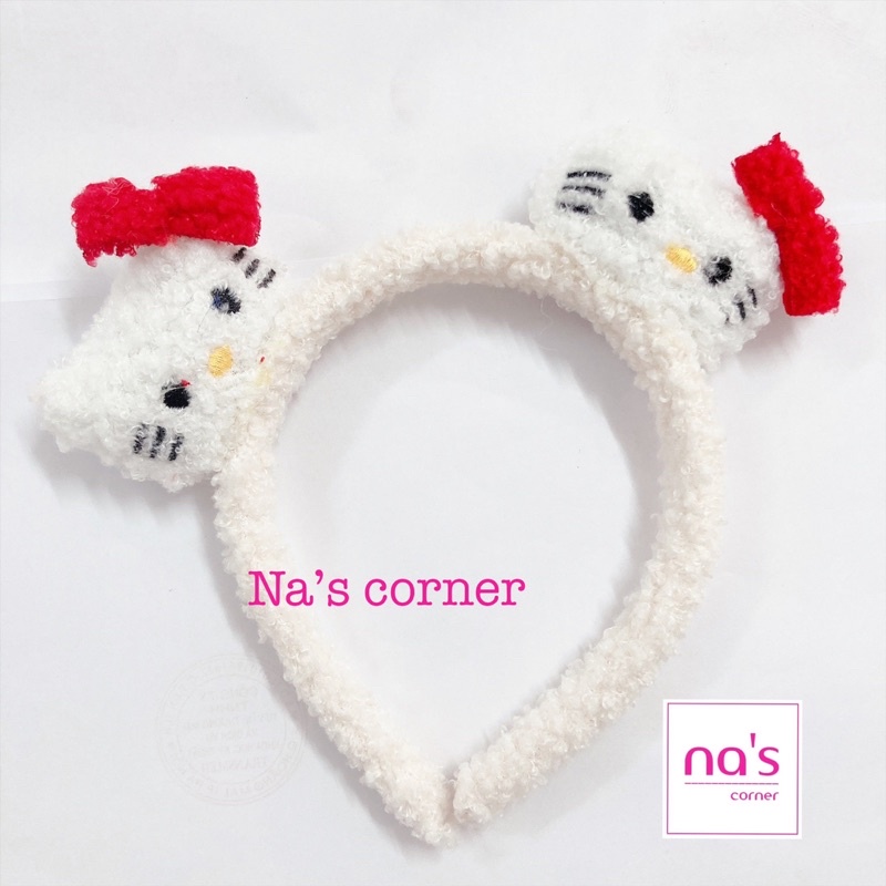 Cài tóc băng đô bờm tóc thú mèo bông hello kitty